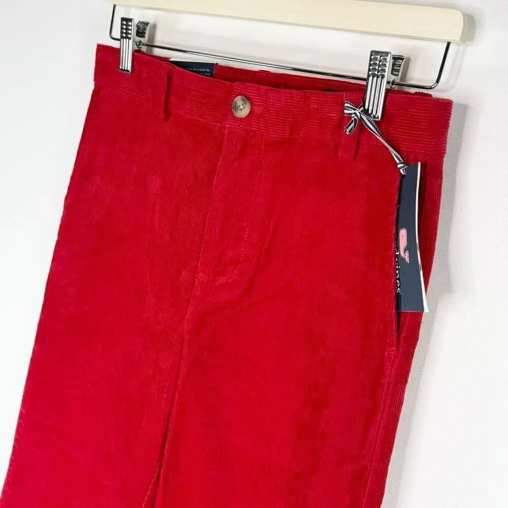 Vineyard Vines Red Corduroy Breaker Pants - Big Boys US 16